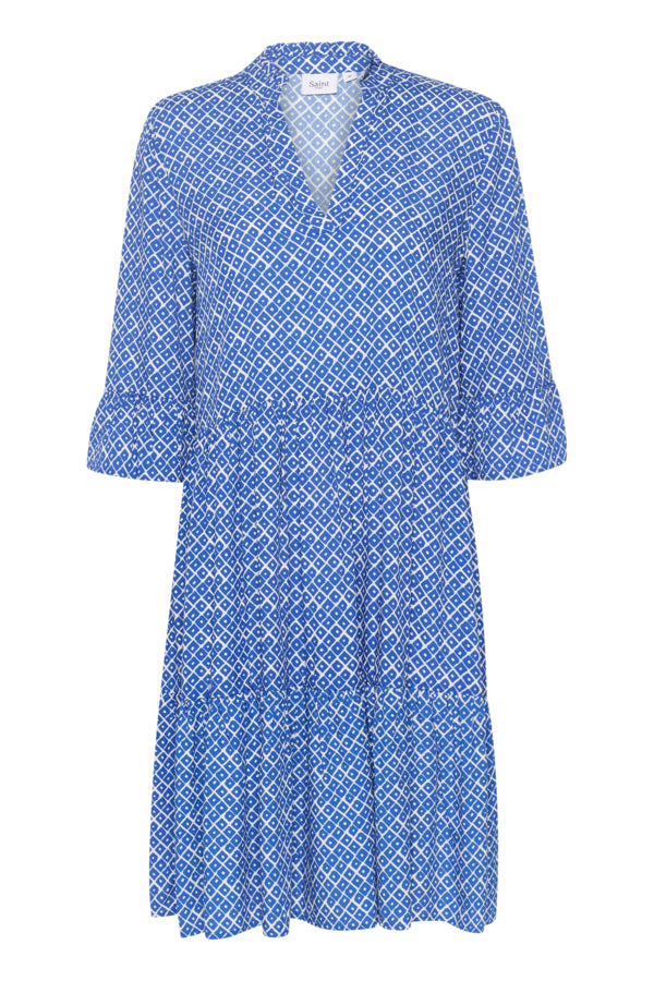 Eda dress in Soft Blue Tile