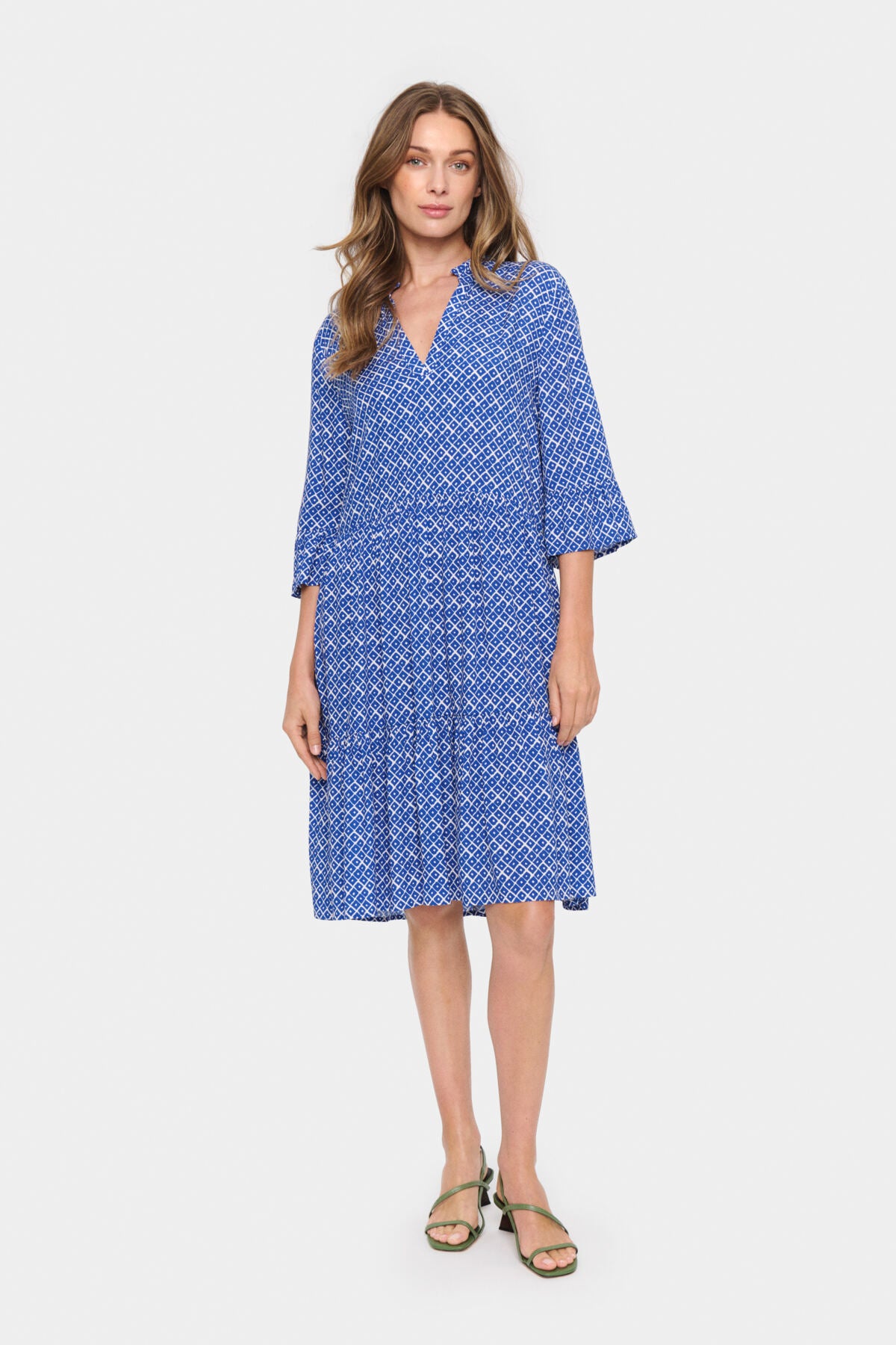 Eda dress in Soft Blue Tile