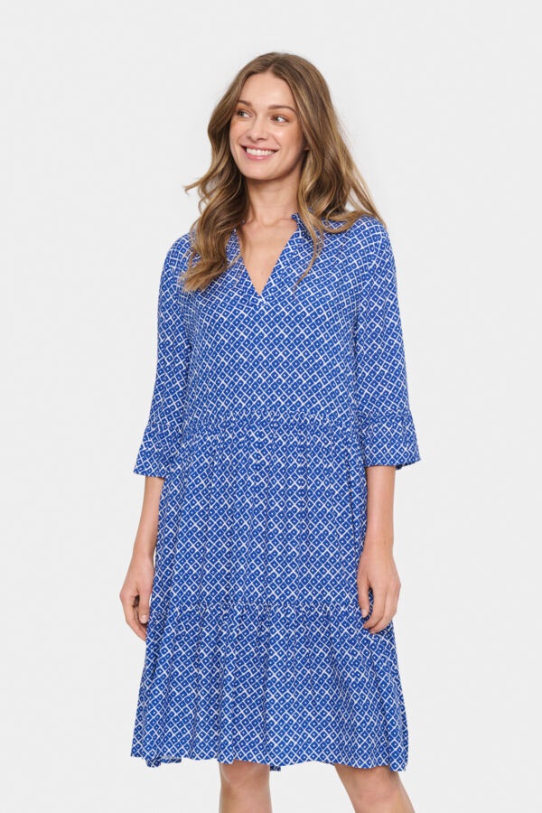 Eda dress in Soft Blue Tile