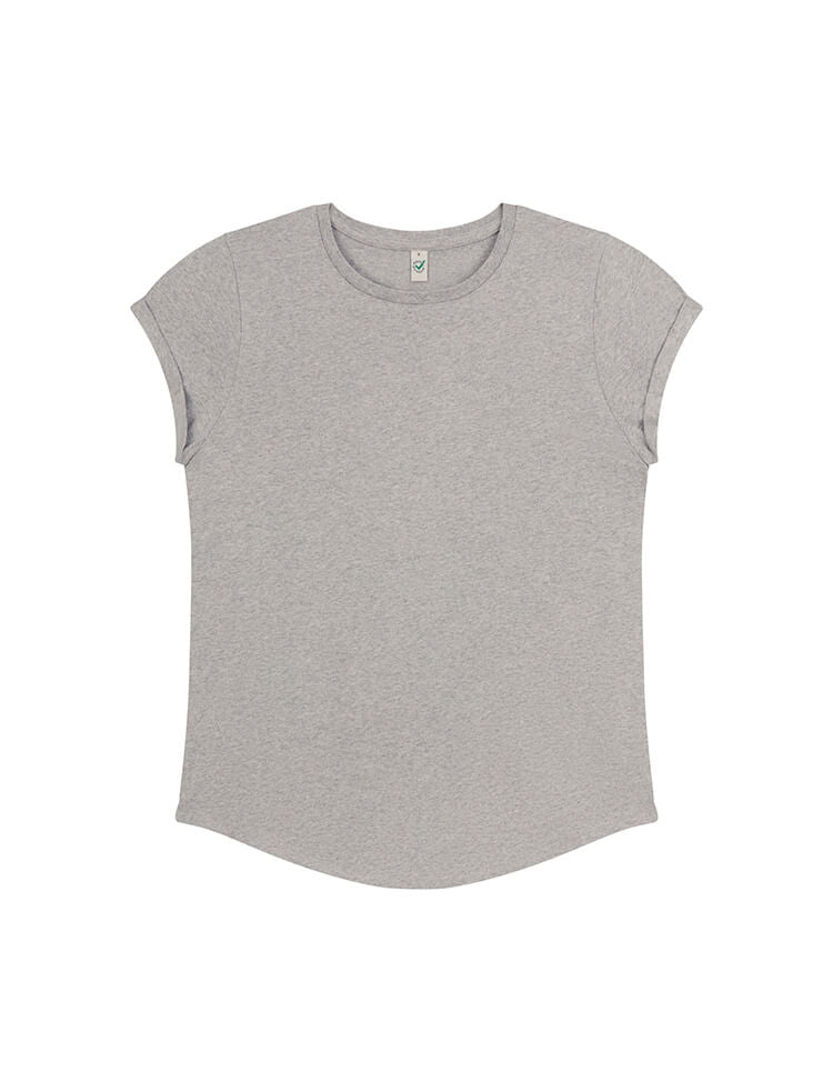 Freya organic cotton t-shirt in heather grey