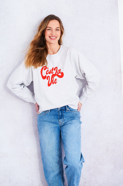 C'est La Vie organic cotton sweatshirt