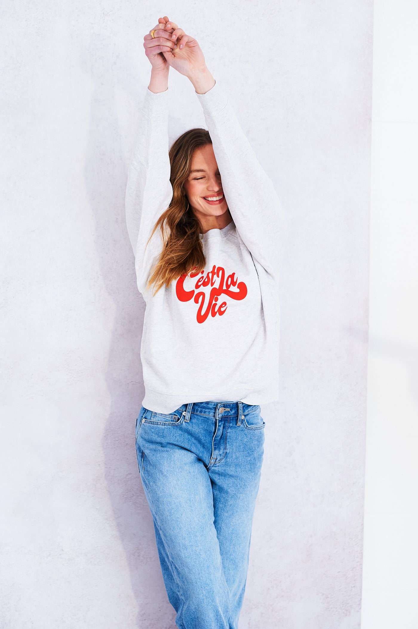 C'est La Vie organic cotton sweatshirt