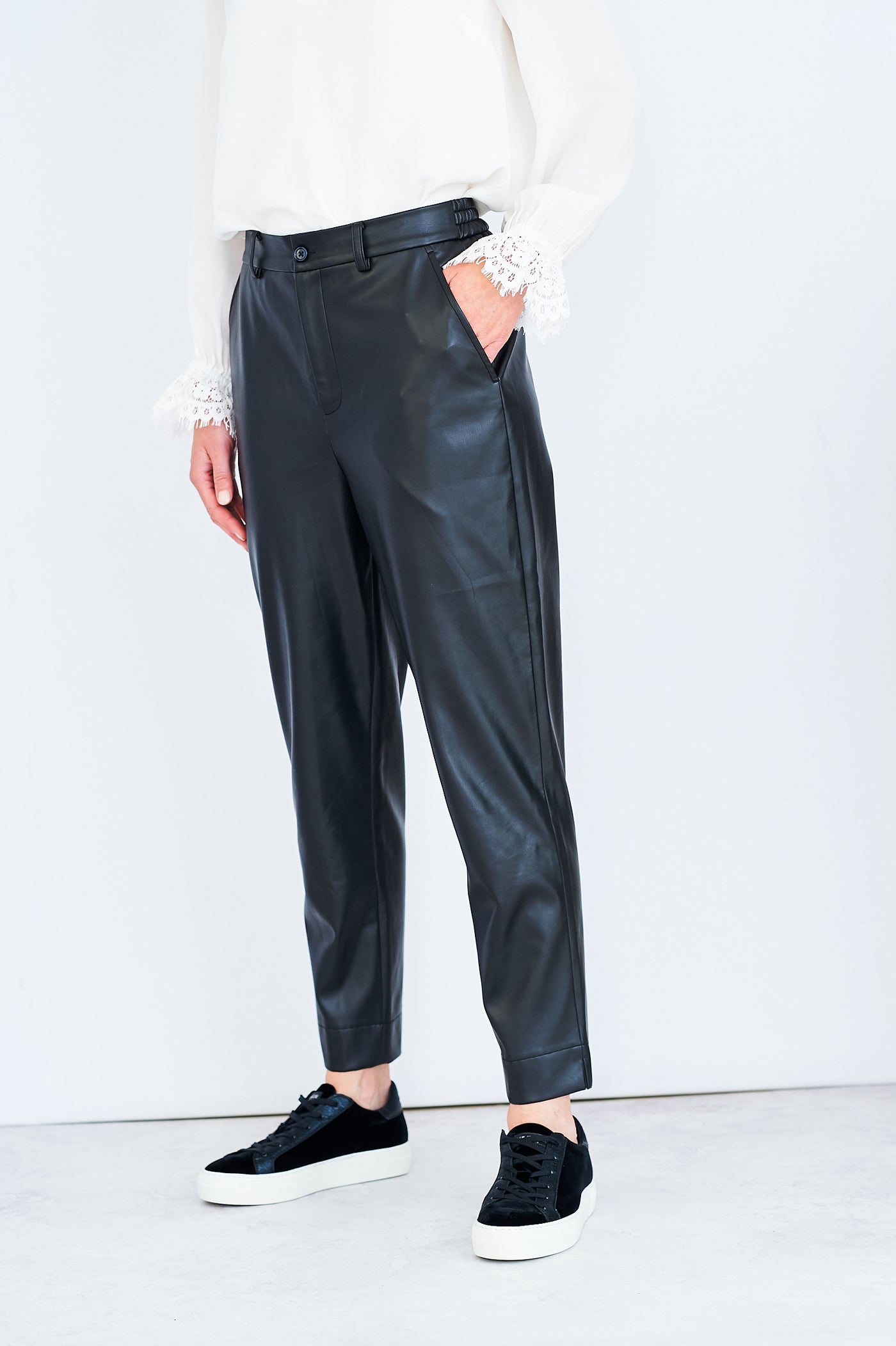 Roxy faux leather trousers