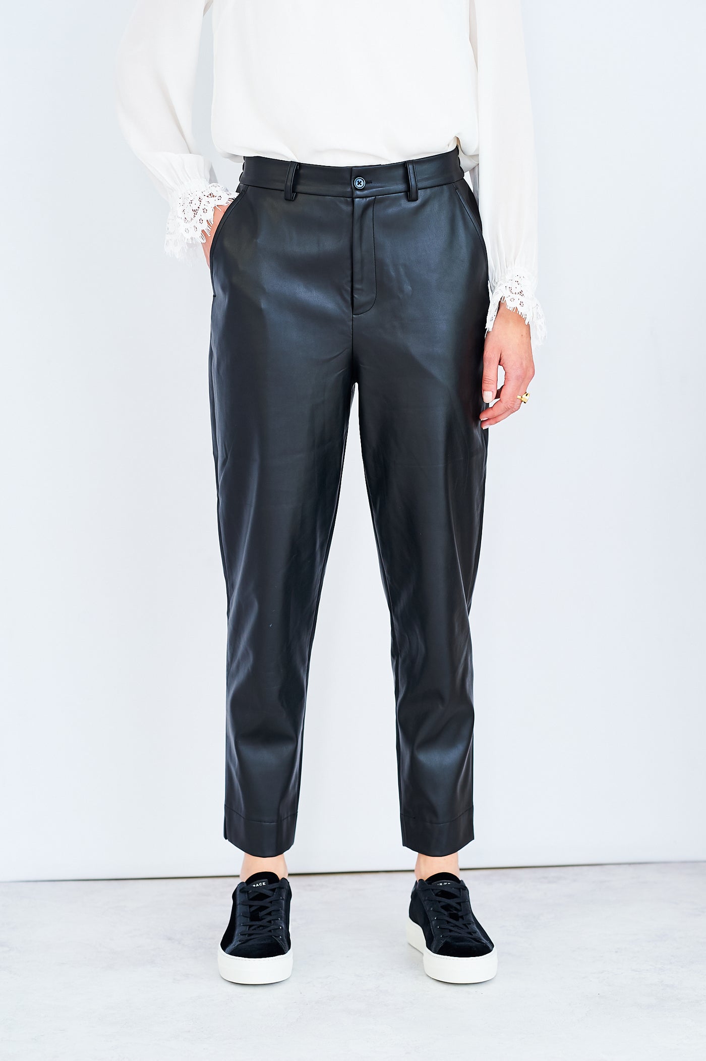 Roxy faux leather trousers