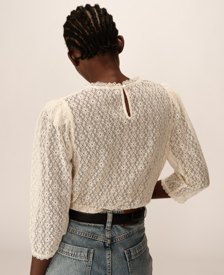 Phedre lace blouse in ecru