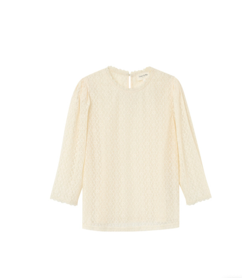 Phedre lace blouse in ecru