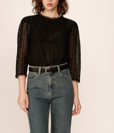 Phedre lace blouse in black