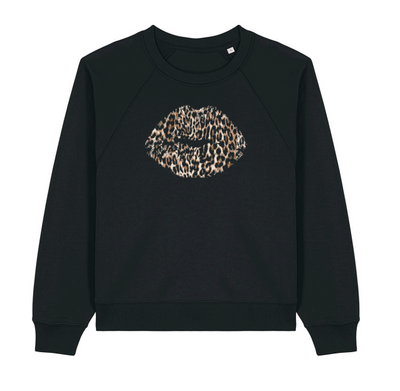 Leopard Kiss organic cotton sweatshirt