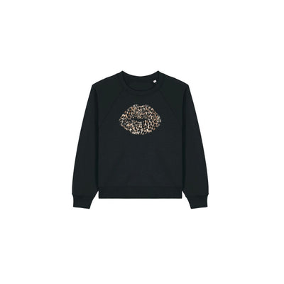 Leopard Kiss organic cotton sweatshirt